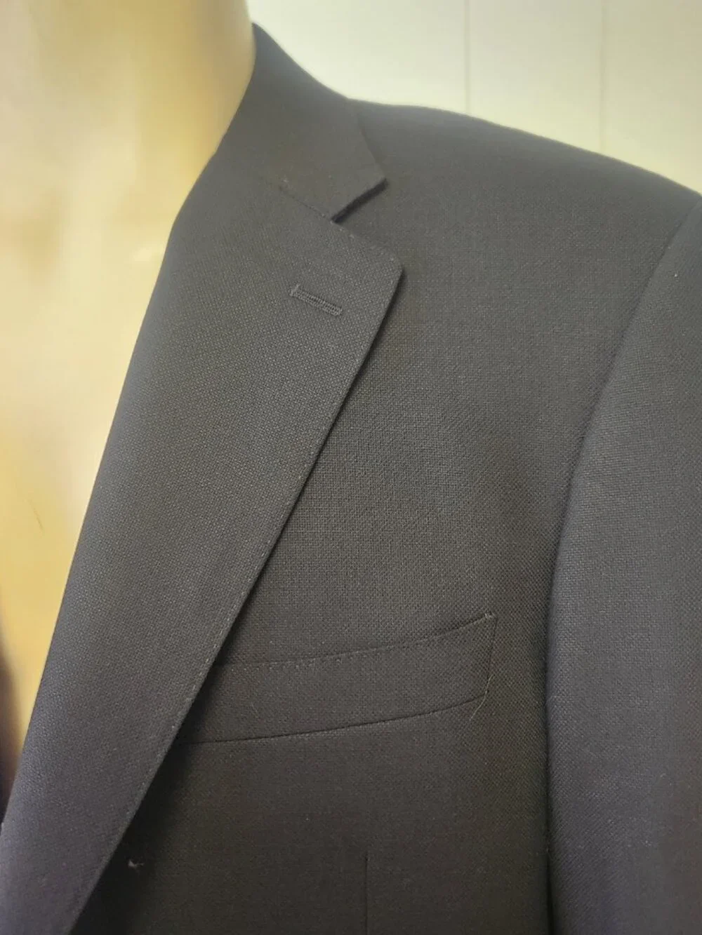 Canali black blazer 46R men's wool two button Italy